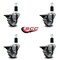 Service Caster 3'' Semi Steel Swivel 1-3/8'' Expanding Stem Caster Set with Brake, 4PK SCC-EX20S314-SSS-PLB-138-4 - alternate 4